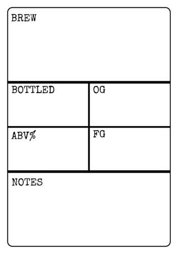 Write-In Beer Bottle Label