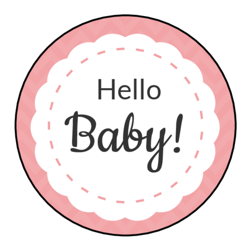 "Hello Baby!" Baby Shower Label