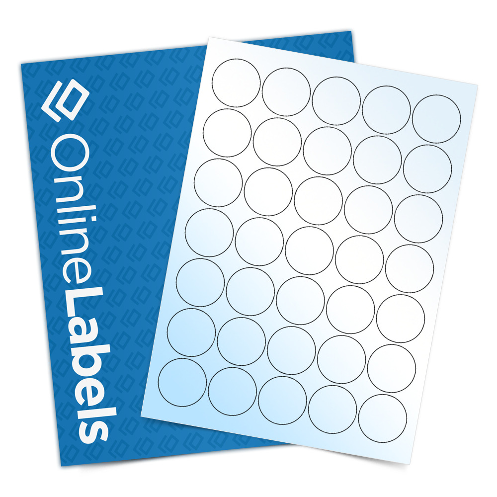 37mm Circle Labels - Gloss White Laser Labels - 35 Per A4 ...