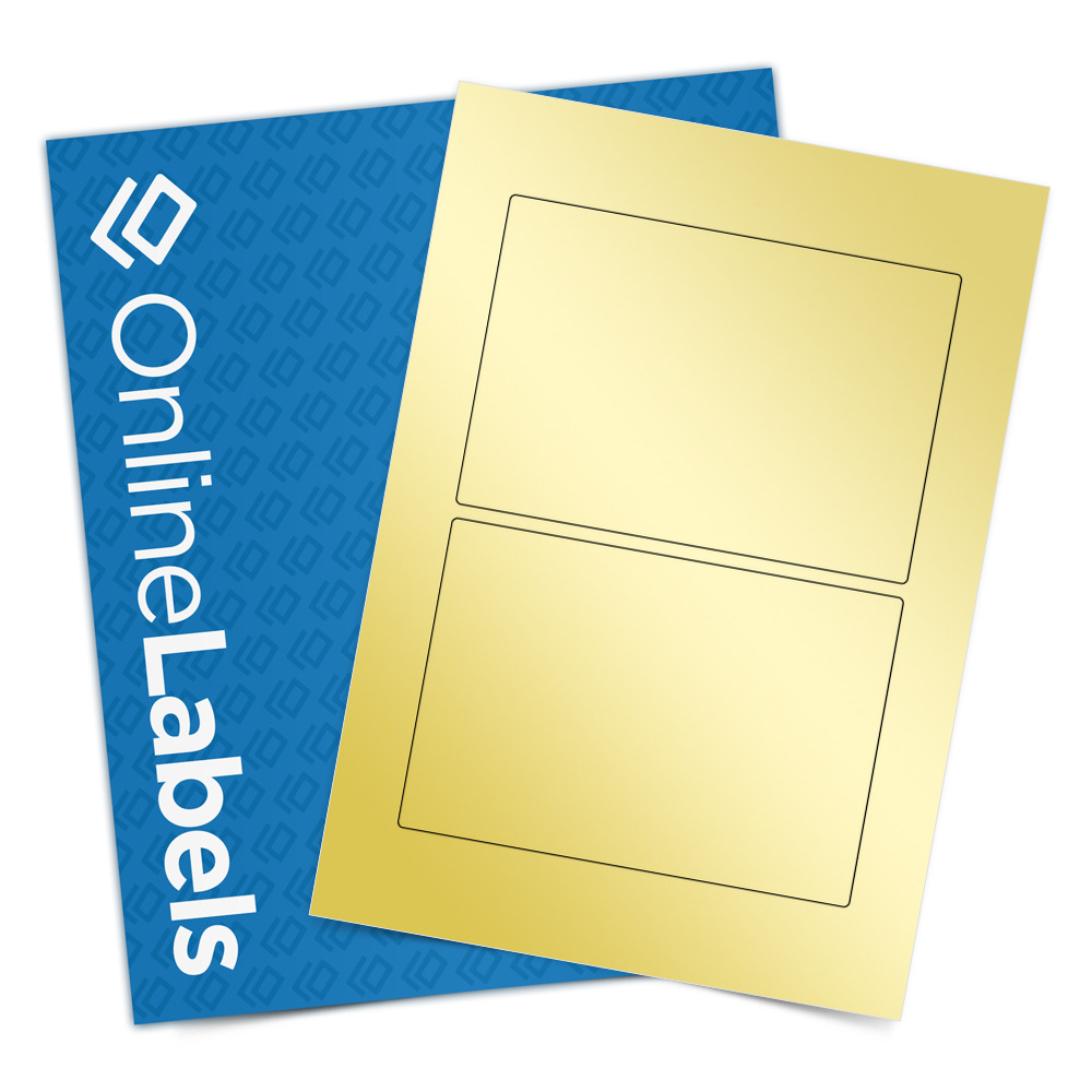 160mm x 110mm Labels - Metallic Gold Laser Labels - A4 ...